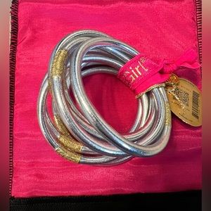 BuDha Girl All Weather Silver Bangles